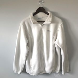 White Cozy Columbia Sweater